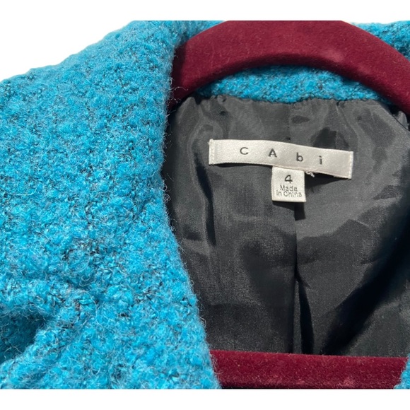 CAbi Size 4 Teal 3/4 Sleeve Blazer - Picture 4 of 11